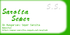 sarolta seper business card